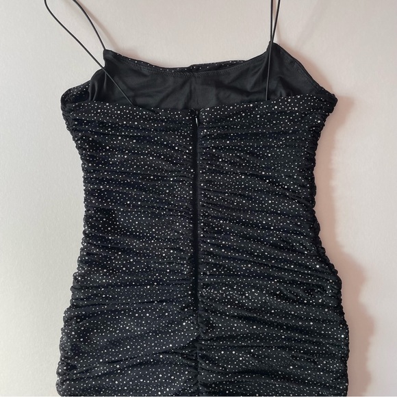 Honey Sparkle Strappy Mesh Dress in Black - Picture 3 of 8